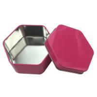 Les bidons réutilisés de nourriture pour des biscuits ont adapté Tin Boxes aux besoins du client à vendre le métal hexagonal Tin Containers