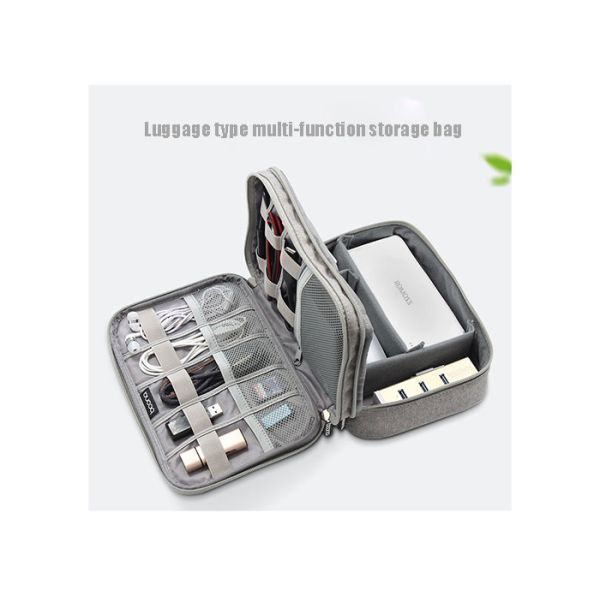 Fashion Cable Organizer Bag Digital Storage Bag Electronics Accessories Case With Disk SD Card Slots