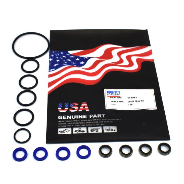 Rubber Black EX200-1 Pilot Valve Lever Valve Seal Kit For HITACHI