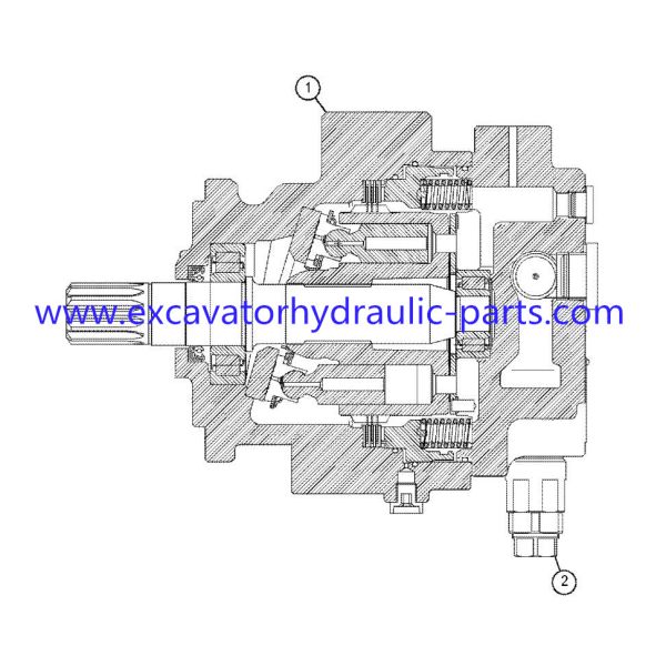 Клапан мотора клапана сброса 173-3452 Э320Б качания запасных частей экскаватора гусеницы Э320