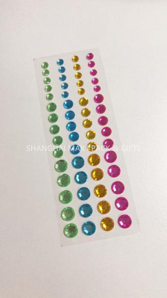 Customed Gold Red Heart Gem Stickers For Face Body Supply Diamond Acrylic Material