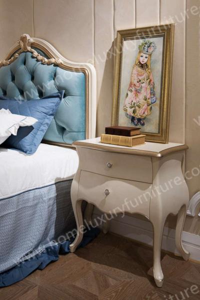 Boys Room Furniture 1.2 m Wooden Fabric Single Bed FB-116