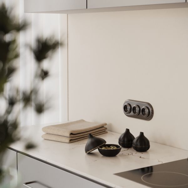 Design gratuit Armoire de cuisine en faisceau de bois personnalisé Armoire de cuisine en bois moderne classique