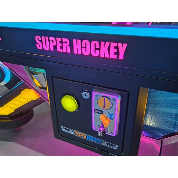 2-Player Air Hockey Arcade Game Machine Commercial Coin-Operated Multi-Ball Arcade Machine Premium Mini Air Hockey Table Heavy-Duty Fiberglass Sports Table with Ticket Payout