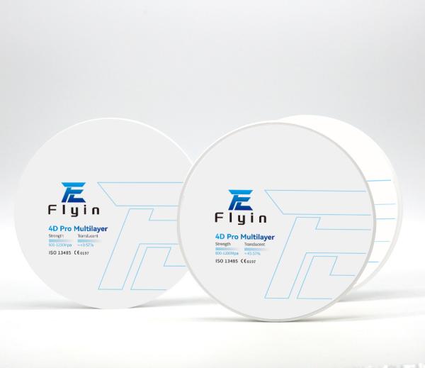 43% ~ 57% Translucide 4D Pro Bloc de zirconium multicouche pour le matériel de laboratoire dentaire
