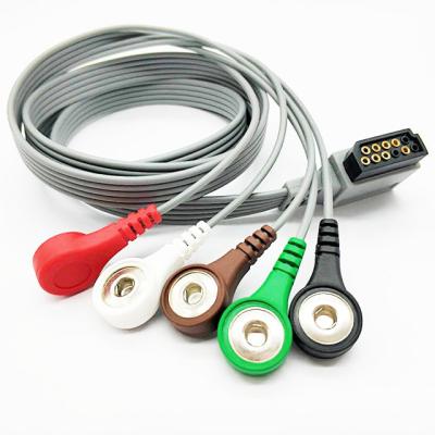 O cabo do holter de HP M4725A Holter Ecg, 5 ligações agarra as peças elétricas do monitor de coração