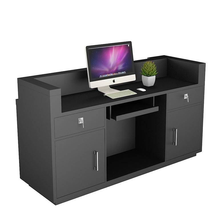Customized Front Desk Reception Bar Table Rustic Checkout Counter with Reception Desk