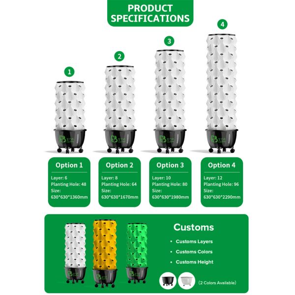 Baolida 6 Layers 48 Holes Vegetable Farming Hydroponics Equipment Grow Cultivo Hidroponic Vertical System