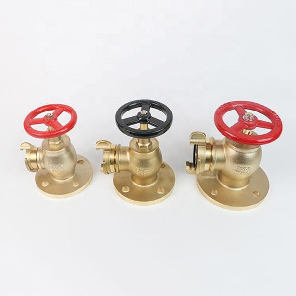 Customized Brass Natural Or Red Painted Right Angle Fire Hydrant Angle Valve