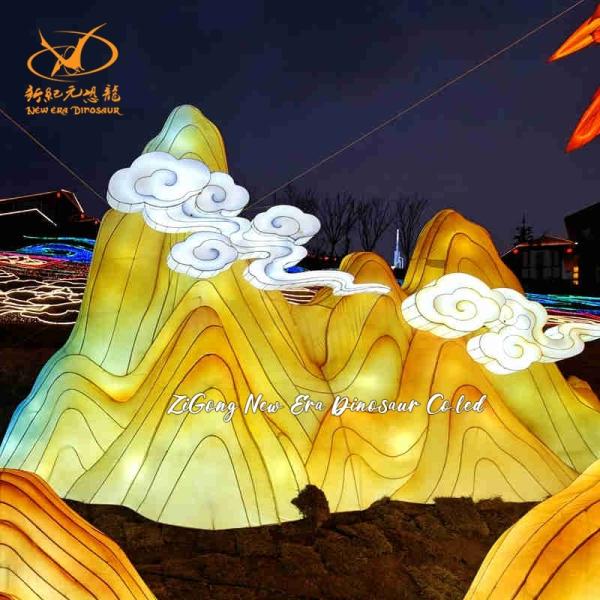 Large Outdoor Silk Chinese Lantern Colorful for City Decoration