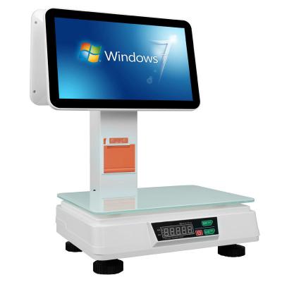 ODM Touch Screen Cash POS Machine Billing Weighing Scale With 58mm Thermal Printer