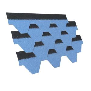 Blue Particle Building Roofing Asphalt Shingle Anti Corrosion Single Layer
