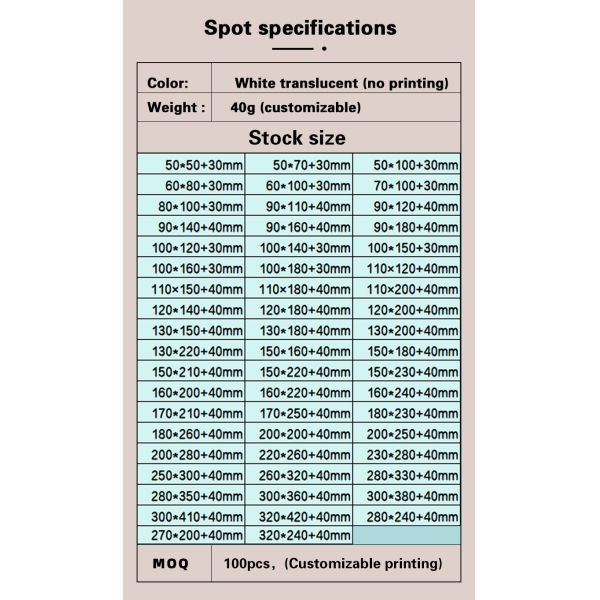 Custom Thin Light Environmental Friendly Glassine Paper Bags with Self Adhesive Stripe