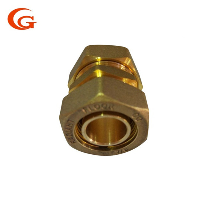 Латунный двойной штуцер обжатия Ferrule, 3/8