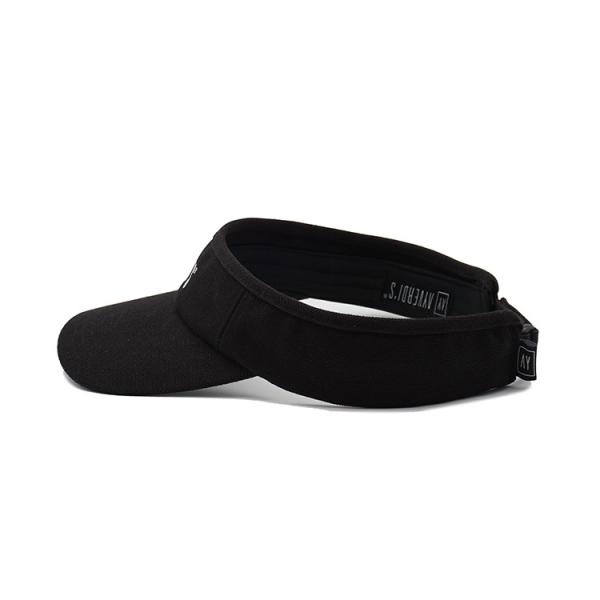 Boné Viseira De Sol Verão 58 cm Tecido Lona Tamanho Adulto Cor Preto Bordado Logotipo