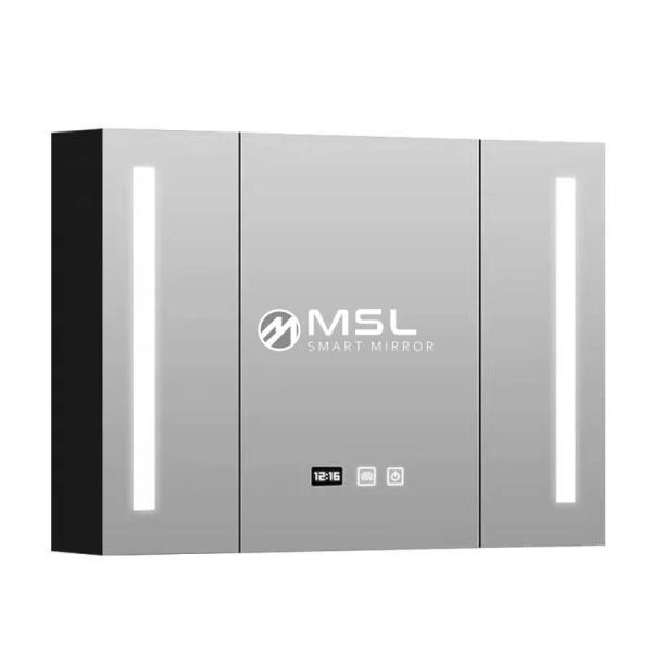 6000K 3 Mirror Medicine Cabinet Customized Smart Bathroom Mirror Cabinet Rectangle