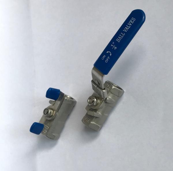 Stainless Steel 201 / 304 / 316 Thread End 1pc Ball Valve PN63