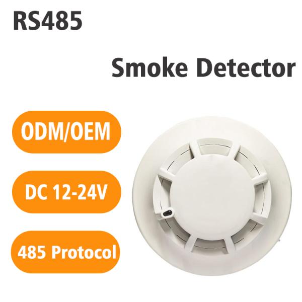 Detector fotoeléctrico de humo RS485 con salida de relé para alarma de incendios