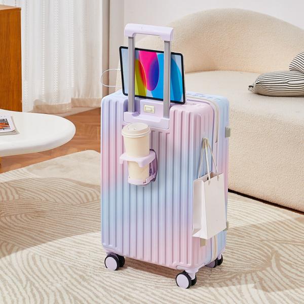 1901Rainbow colored luggage