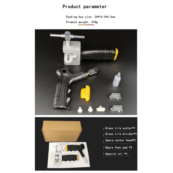 Ceramic tile divider hand-held glass knife