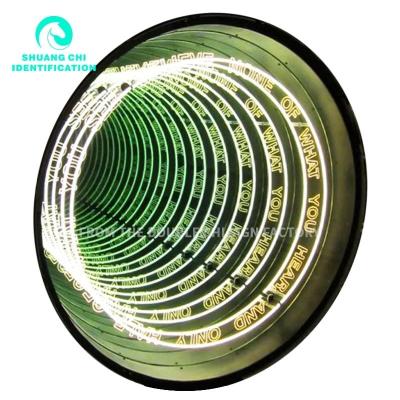 Consumo de energia 12V Espelho Infinito Personalizado Sinalização de neon com palavras luminosas de publicidade