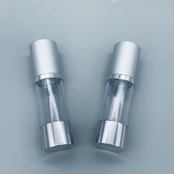 Silver transparent PP airless lotion pump bottle cosmetic packaging lotion essence