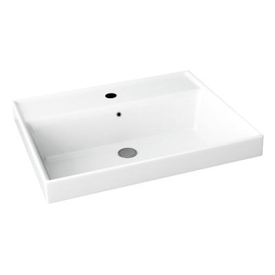 WC retangular vitrificado branco cerâmico dos toaletes do hotel do banheiro das bacias de lavagem da bacia da bancada