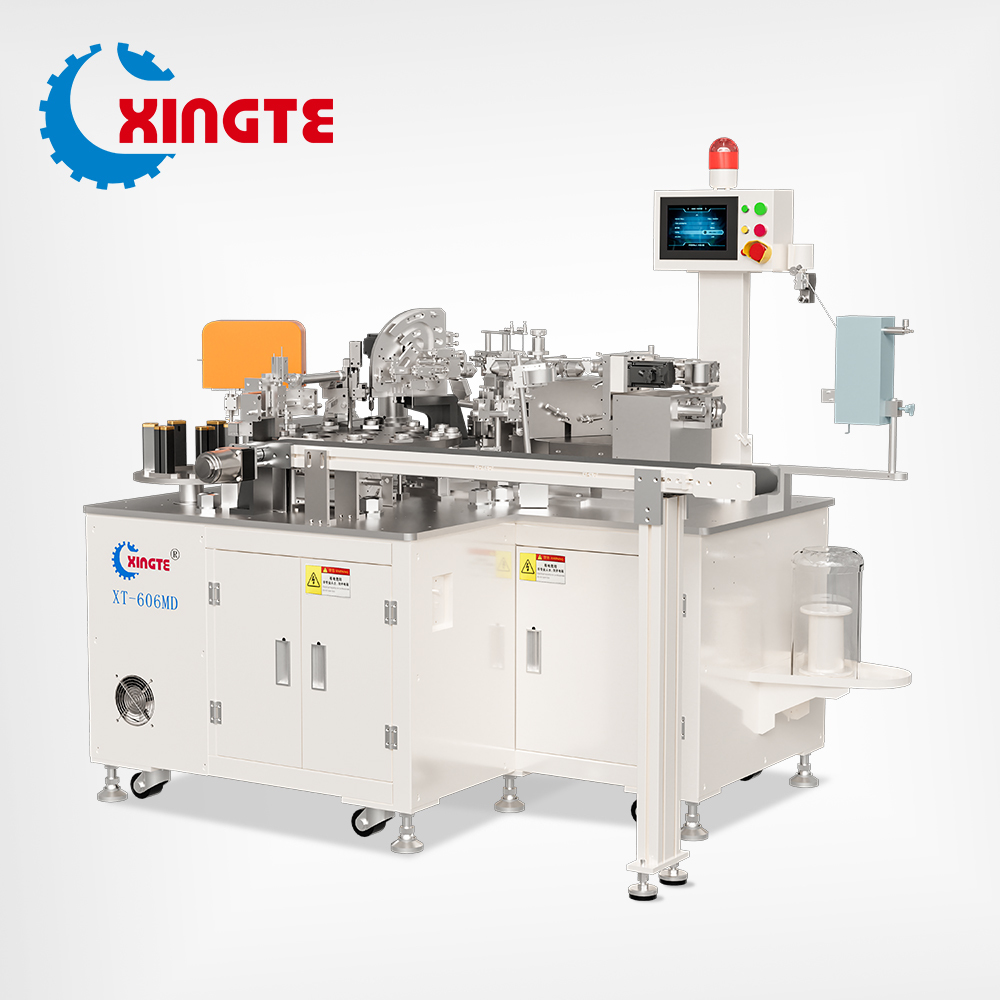 Fully automatic sound membrane combination winding machine with 1200-1800 Pcs/h output, 99% Yield Rate, and 6-station rotary wire cutting