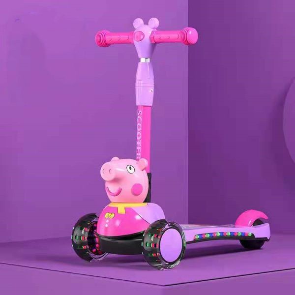 Детский педаль скейтборд скутер автомобиль со складной функцией музыкальное освещение и PU колеса