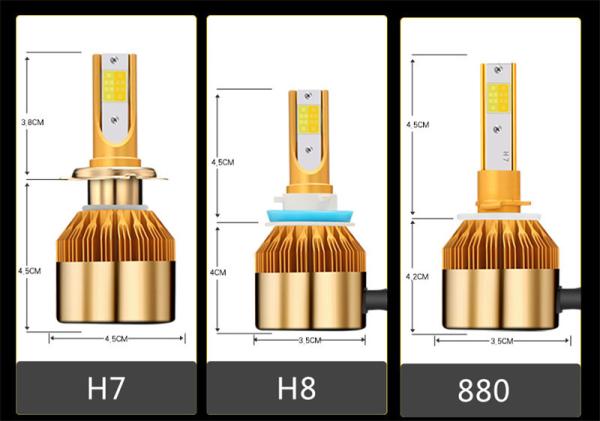 White Gold Color 12V 10000LM H4 H7 H1 H8 H9 H11 Led Car Headlight 3000K 6000K Dual Color Led Headlamp Auto Bulbs