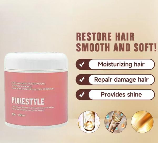 PureStyle  OEM Hair Mask Raw Material  Anti Frizz Acidic Keratin Brazilian Treatment Nourishing Moisturizing Hair Care