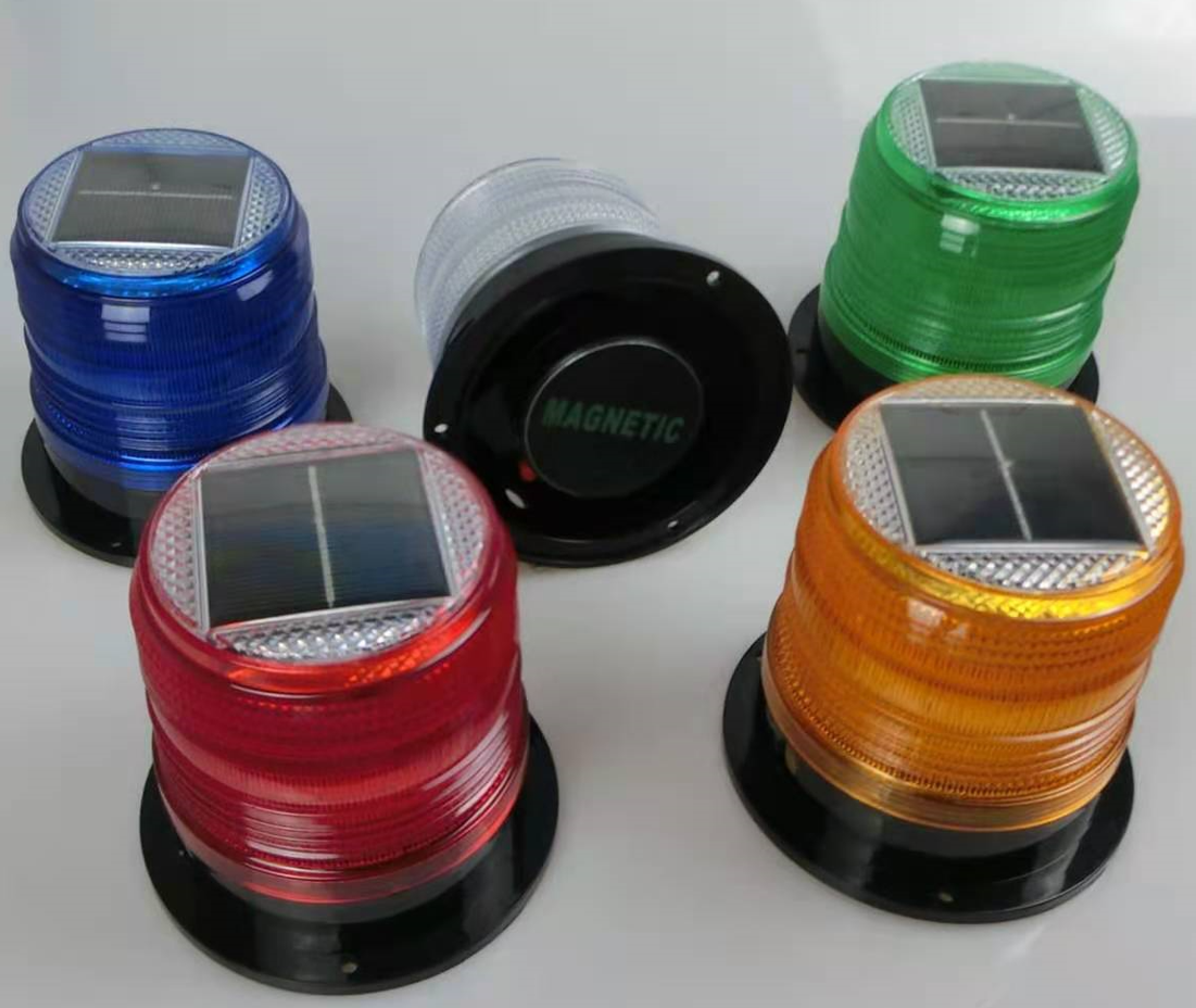 Portable Navigation LightSolar Led Beacon Light Blinking Amber LED Strobe Warning Light 