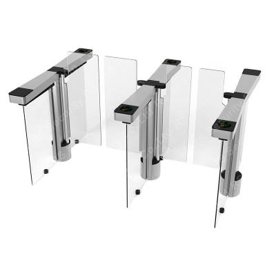 RFID System Swing Barrera Double Door Single Lane Speed Gate Turnstile Smart Led Light Plate
