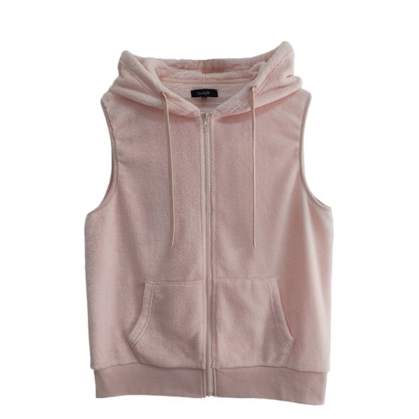 Custom Woman Hoodie Soft Hand Feel Women Zipper Hoodie 240gsm Coral Velvet Vest Hoodies