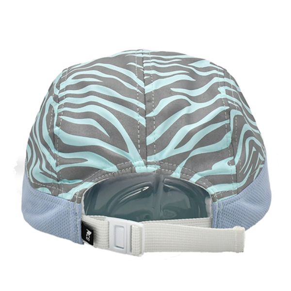 Outdoor Adjustable Baseball Sports Cap Lightweight Reflective Quick Dry 5 Panel Sports Hats with Buckle Back