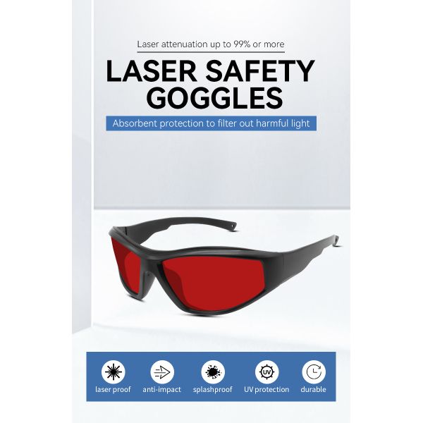 Laser Protection Safeti Glasses 190-2000nm 1064nm 2700-3500nm Laser Engraving Protection Goggles 450nm Laser Safety Glasses