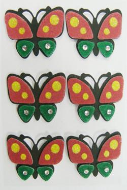 Fancy Fuzzy 3d Butterfly Stickers , Make Your Own Custom Sticker Sheets