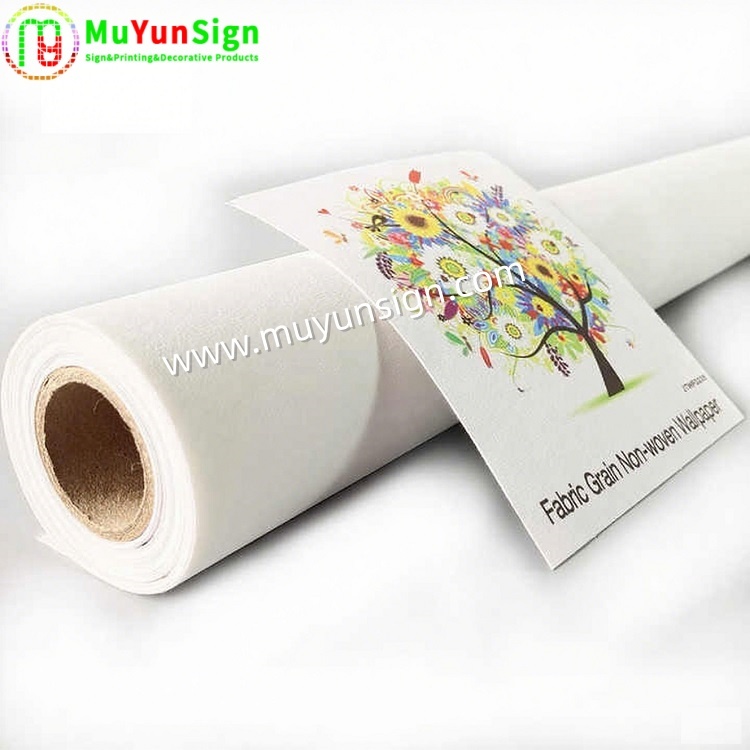 Printable Self-Adhesive Canvas Wallpaper Roll - Vibrant Color Non-Woven Fabric Wall
Mural Material for Eco-Solvent, UV & Latex Printing (Wholesale Custom Size)