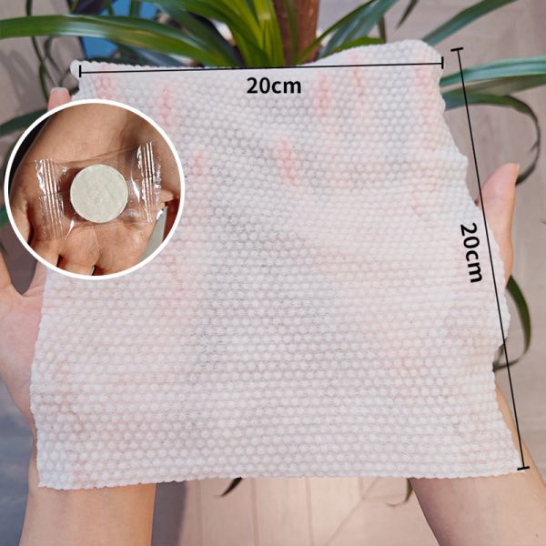 Disposable Cotton Compressed Travel Towel Tablets Expandable Towel Compressed Compressed Towel