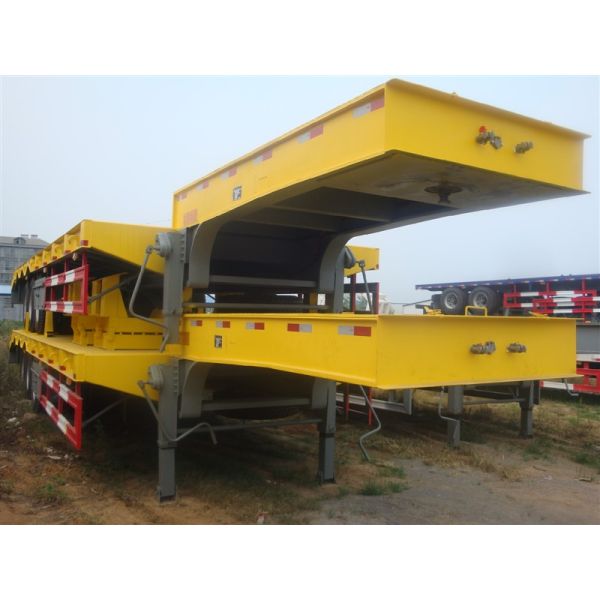 Трейлеры низкой кровати сверхмощные Семи 16м 3 цапфы Фува для нагружая тяжелой техники