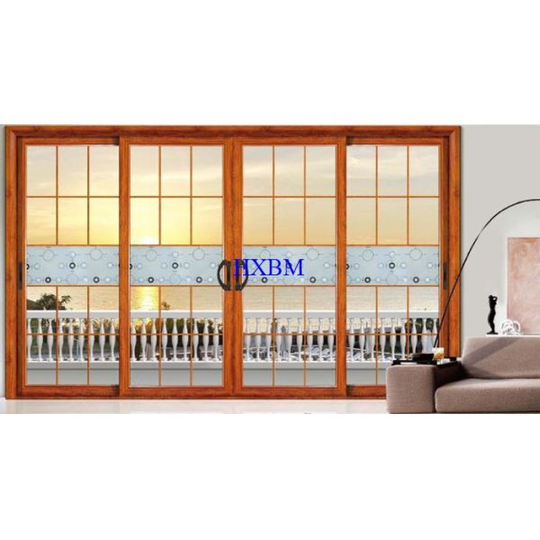 алюминий профиля 3.0мм алюминиевый сползая двери патио с 6мм закалил ясное стекло