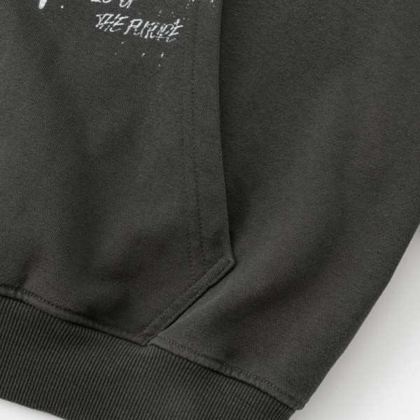 410G American Street Graffiti Print Full Zip Hoodie Oversized Zip Jacket | OEM ODM Custom Logo, Replaceable Fabric, Multiple Pantone Color Codes, Low MOQ