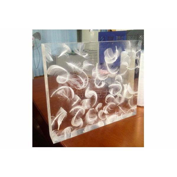 Декоративные стеклянные панели окна с эффектом белого перья 15-60 мм OEM