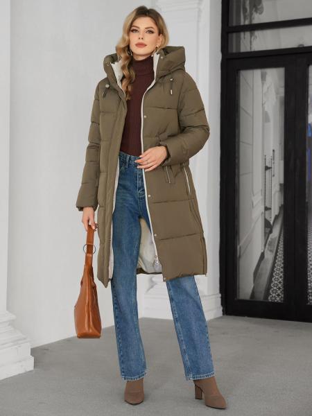 Stylish Mid Length Woman Down Jacket For Fashionable Women