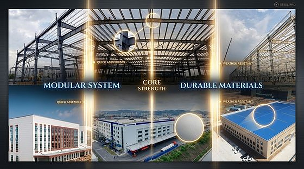 Industrial / Commercial Steel Structure Warehouse Customizable Warehouse Prefabricated Building