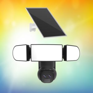 Caméra de sécurité à batterie 6MP à double objectif APP Control IP65 étanche