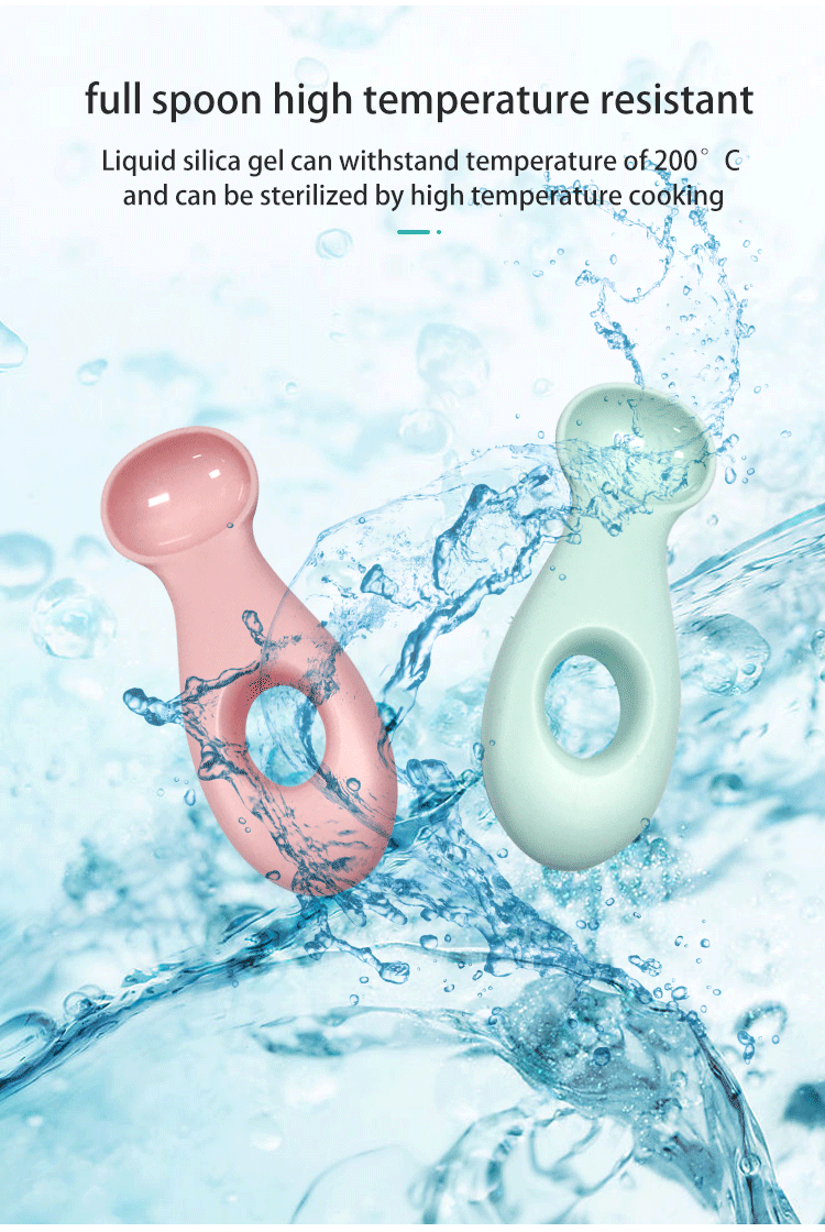 Customized Logo Pink Infant Self Feeding Spoon Baby Infant Feeding Utensils Feeding OEM