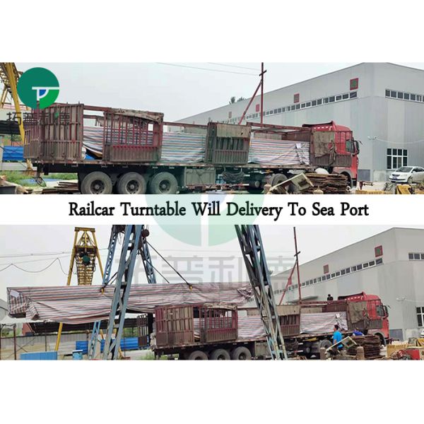 Heavy Duty Motorized Railcar Turntables Railway Locomotive Turntable For Train Station