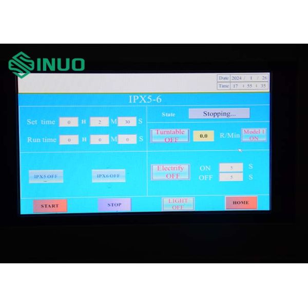 IP-код IEC 60529 IPX3~IPX6 Оциллирующая трубка и реактивная ноздля испытательной камеры