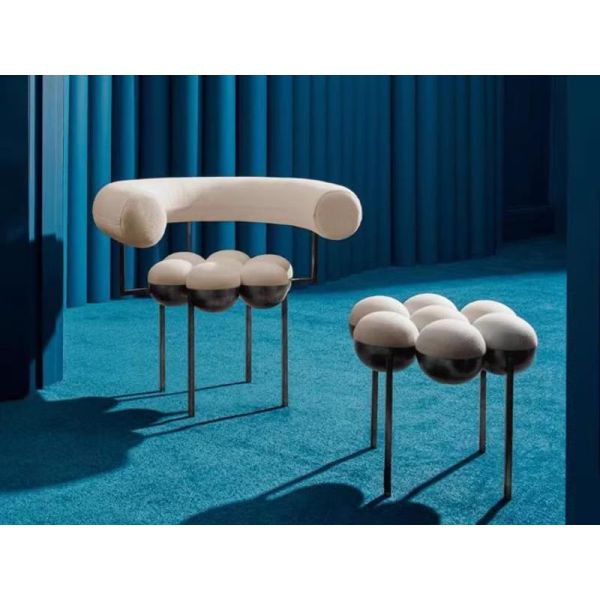 Creative Leisure Stainless Steel Dining Chair Alien Personality Single Chair